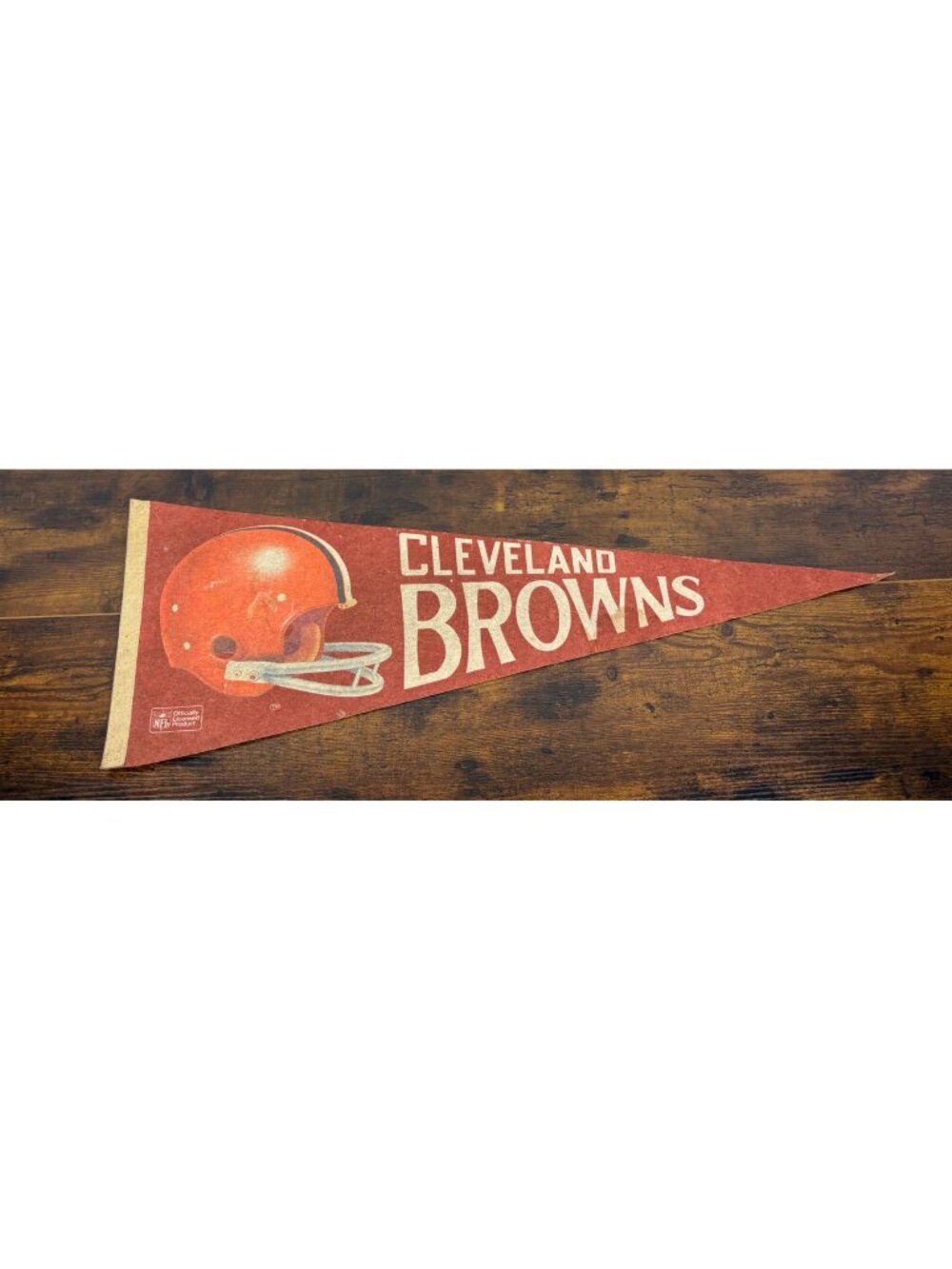 Vintage Cleveland Browns NFL Licensed Pennant With Retro Helmet Design
